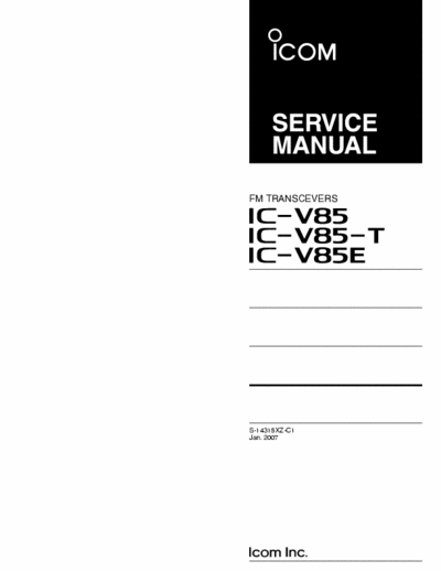 Icom IC-V85_SM Manual