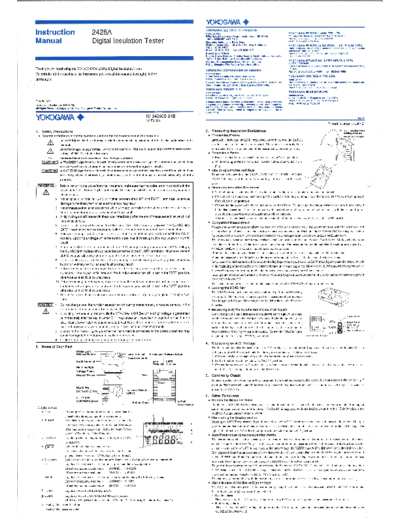 Yokogawa Model 2426 Manual