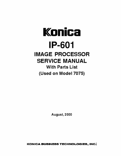 konica IP601SM IP601SM service manual and instructions
