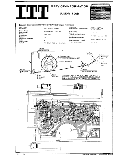 ITT Schaub-Lorenz Junior 109B service manual