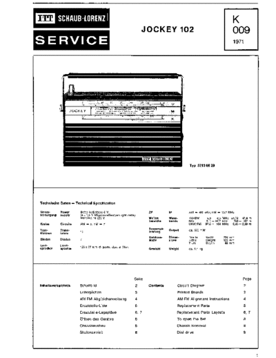 ITT Schaub-Lorenz Jockey 102 service manual