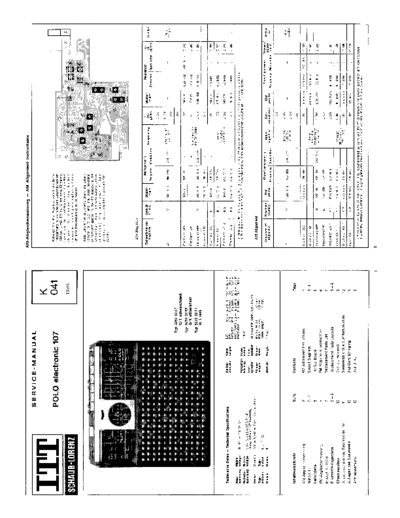 ITT Schaub-Lorenz Polo electronic 107 service manual