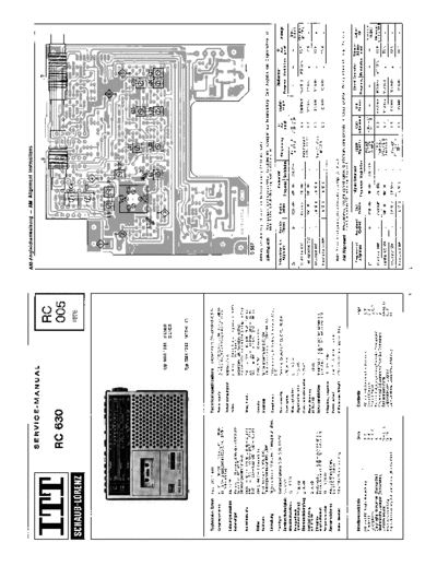 ITT Schaub-Lorenz RC 630 service manual