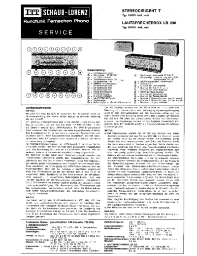 ITT Schaub-Lorenz Stereodirigent T service manual