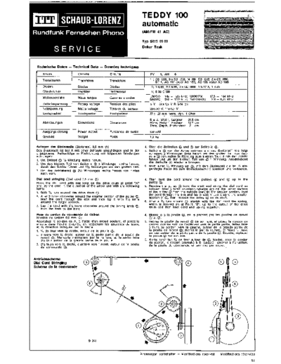 ITT Schaub-Lorenz Teddy 100 service manual