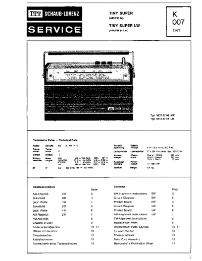 ITT Schaub-Lorenz Tiny Super service manual