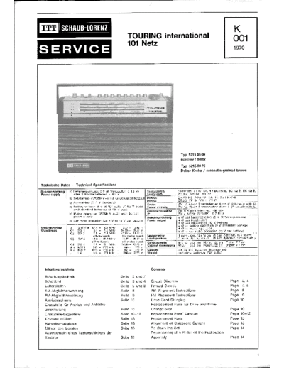 ITT Schaub-Lorenz Touring_international 101 Netz service manual
