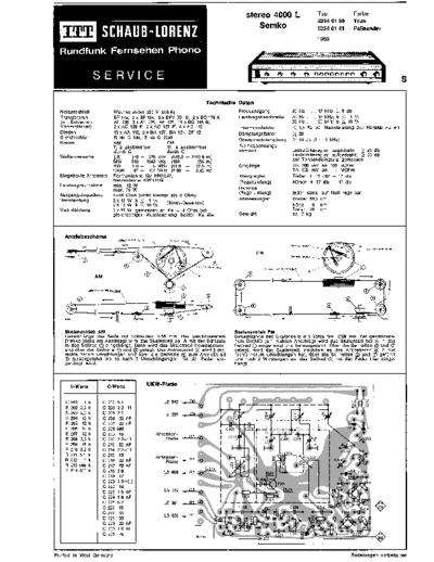 ITT Schaub-Lorenz stereo 4000 L Semko service manual