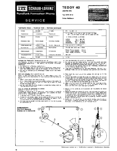 ITT Schaub-Lorenz Teddy 40 service manual