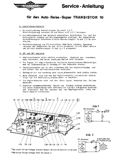 Imperial Transistor 10 service manual