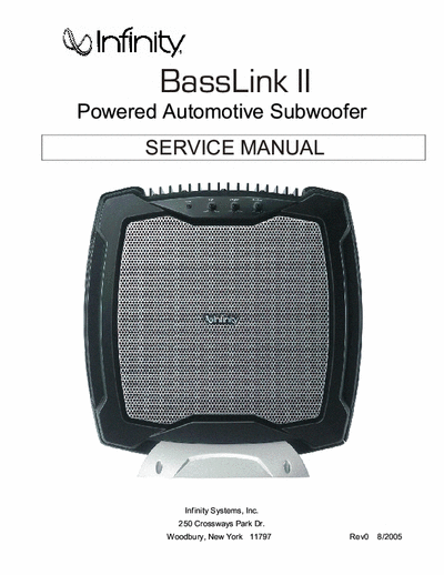 Infinity BassLinkII car active subwoofer