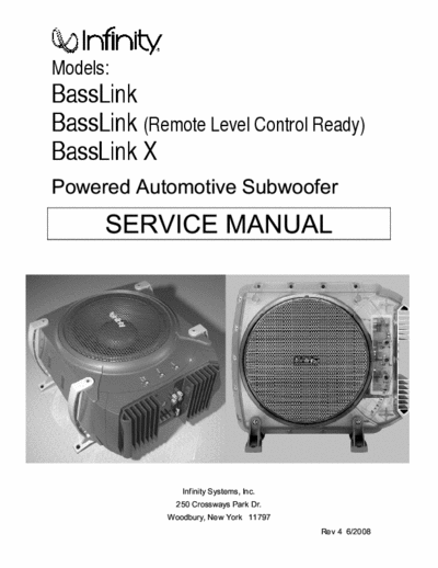 Infinity BassLinkX car active subwoofer