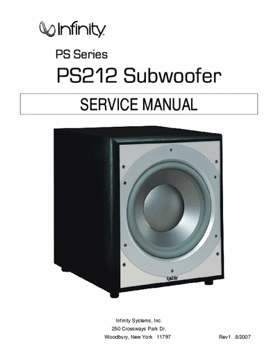 Infinity PS212 active subwoofer