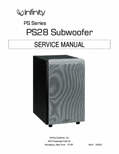 Infinity PS28 active subwoofer
