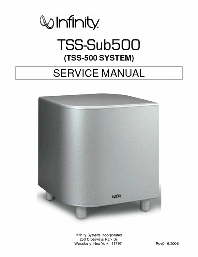 Infinity TSS500 active subwoofer