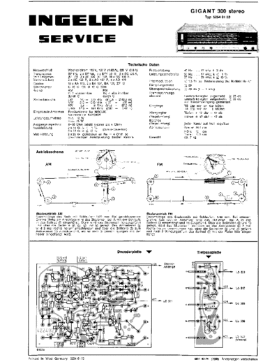 Ingelen Gigant 300 stereo service manual