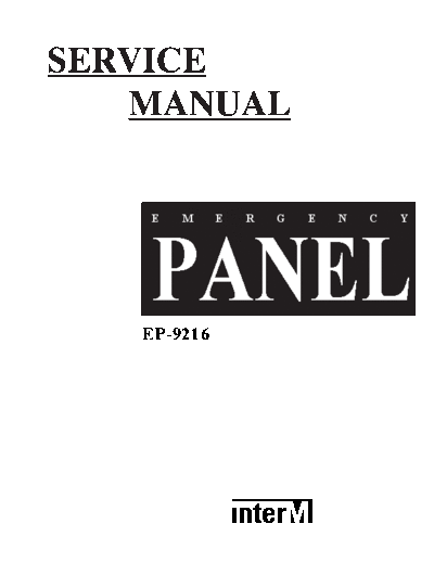 InterM EP9216 emergency panel