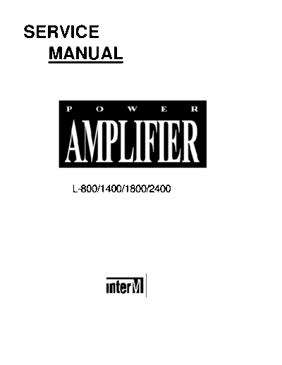 InterM L Series power amplifier