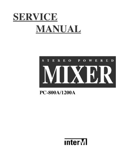 InterM PC800A & 1200A powered mixer