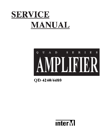 InterM QD4240 & 4480 quad amplifier