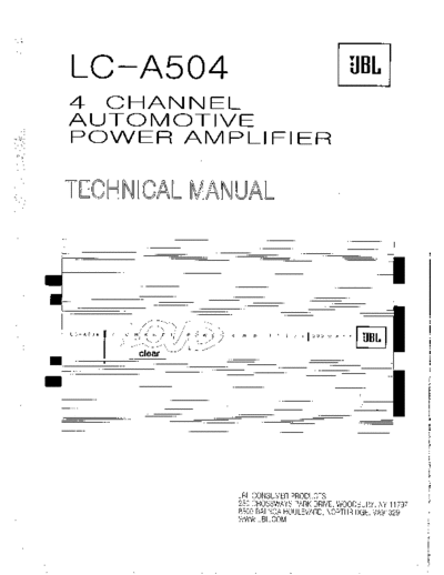 JBL LC-A504 car amplifier