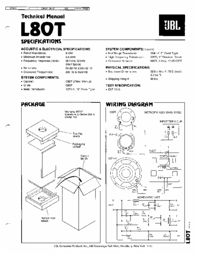 JBL L80T Entire service manual