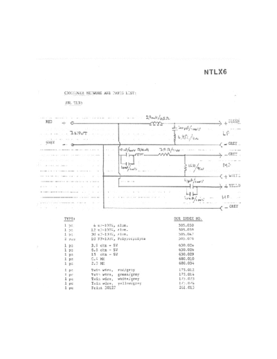 JBL TLX-6 JBL TLX-6 Crossover schematic