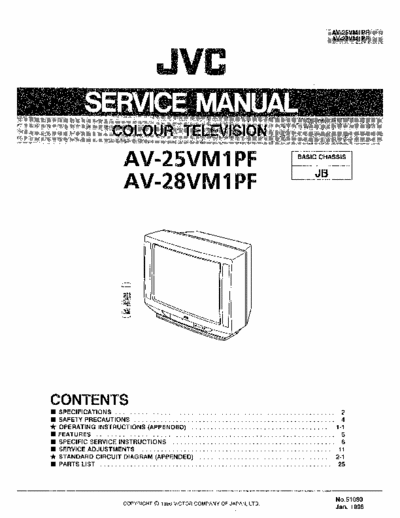 JVC AV-25VM1PF SERVICE MANUAL