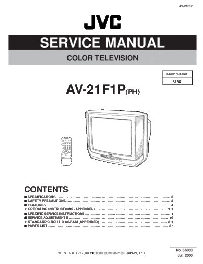 JVC AV-21F1P_GA2. JVC AV-21F1P_GA2