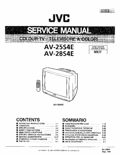 JVC AV-25S4E, AV-28S4E Service Manual