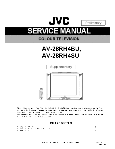 JVC AV-28RH4BU_AV-28RH4SU full service manual & schematic