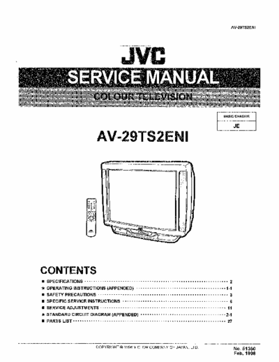 JVC AV-29TS2EN service manual