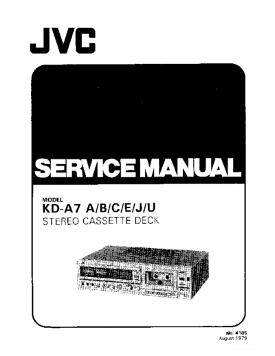 JVC KD-A7 SERVICE MANUALS