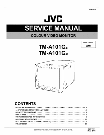 JVC TM-A101G Service Manual