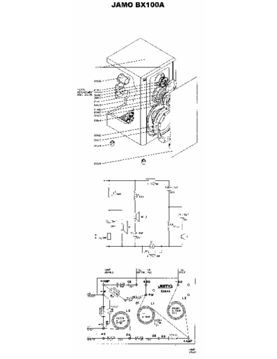 Jamo BX100A Schematic and assembly for the passive speakers Jamo BX100A.