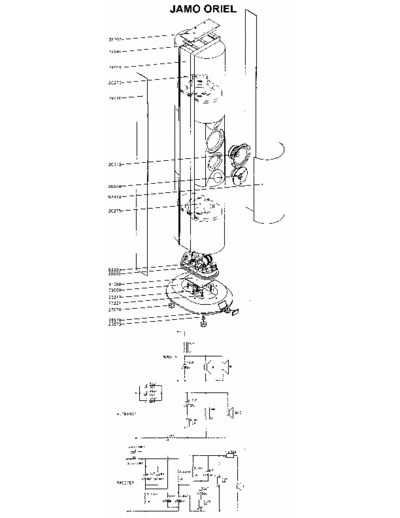 Jamo Oriel Schematic and assembly for the passive speaker Jamo Oriel.