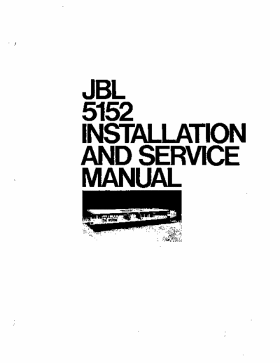 JBL 5152 preamplifier