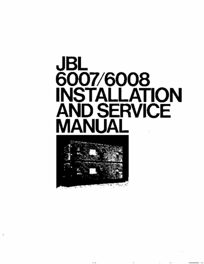 JBL 6007, 6008 power amplifier