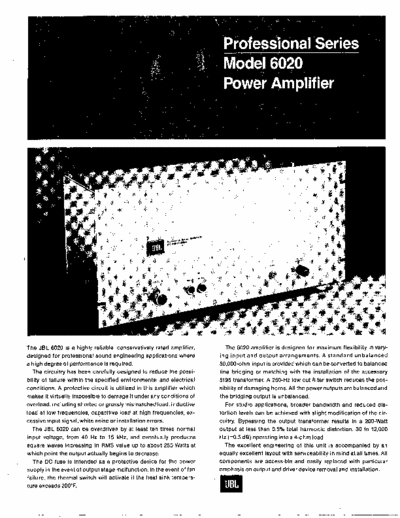 JBL 6020 power amplifier