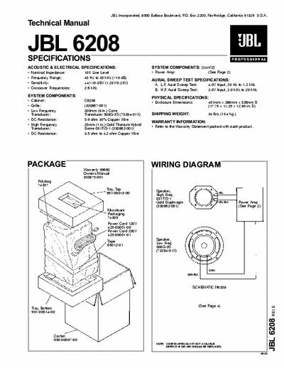 JBL 6208 active speakers system