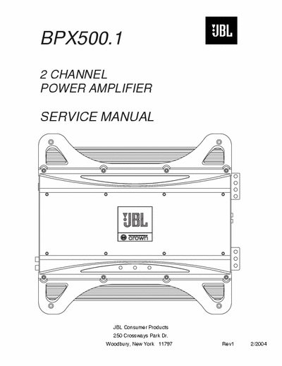 JBL BPX500 car amplifier