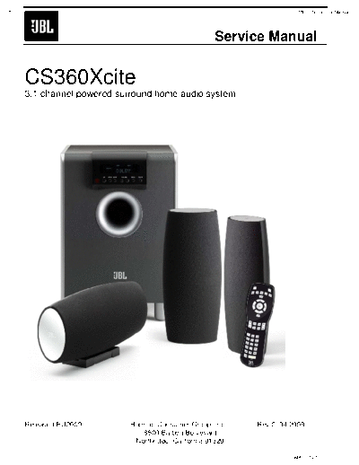 JBL CS360Xcite active speakers system