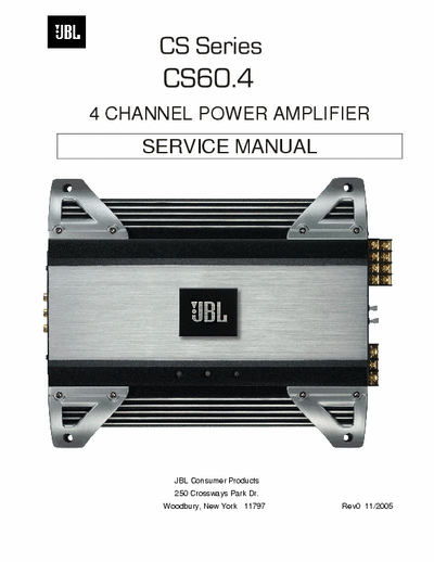 JBL CS60.4 car amplifier