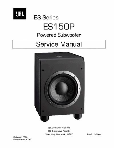 JBL ES150P active subwoofer