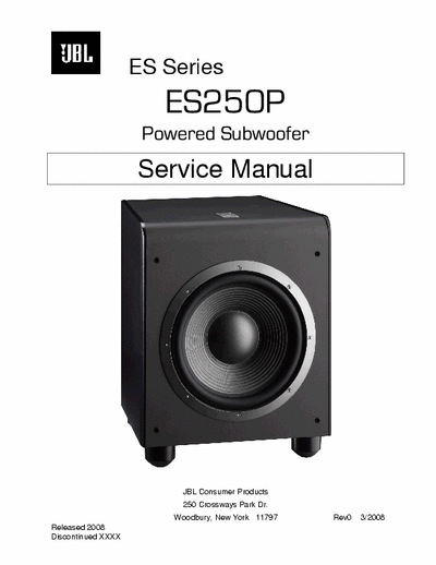 JBL ES250P active subwoofer