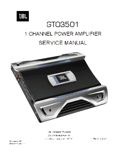 JBL GTO3501 car amplifier