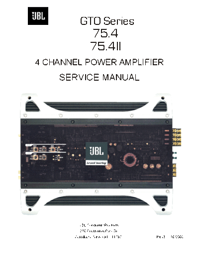 JBL GTO75.4, GTO75.4II car amplifier