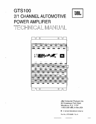 JBL GTS100 car amplifier
