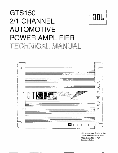 JBL GTS150 car amplifier