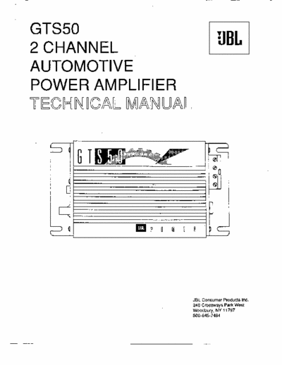 JBL GTS50 car amplifier